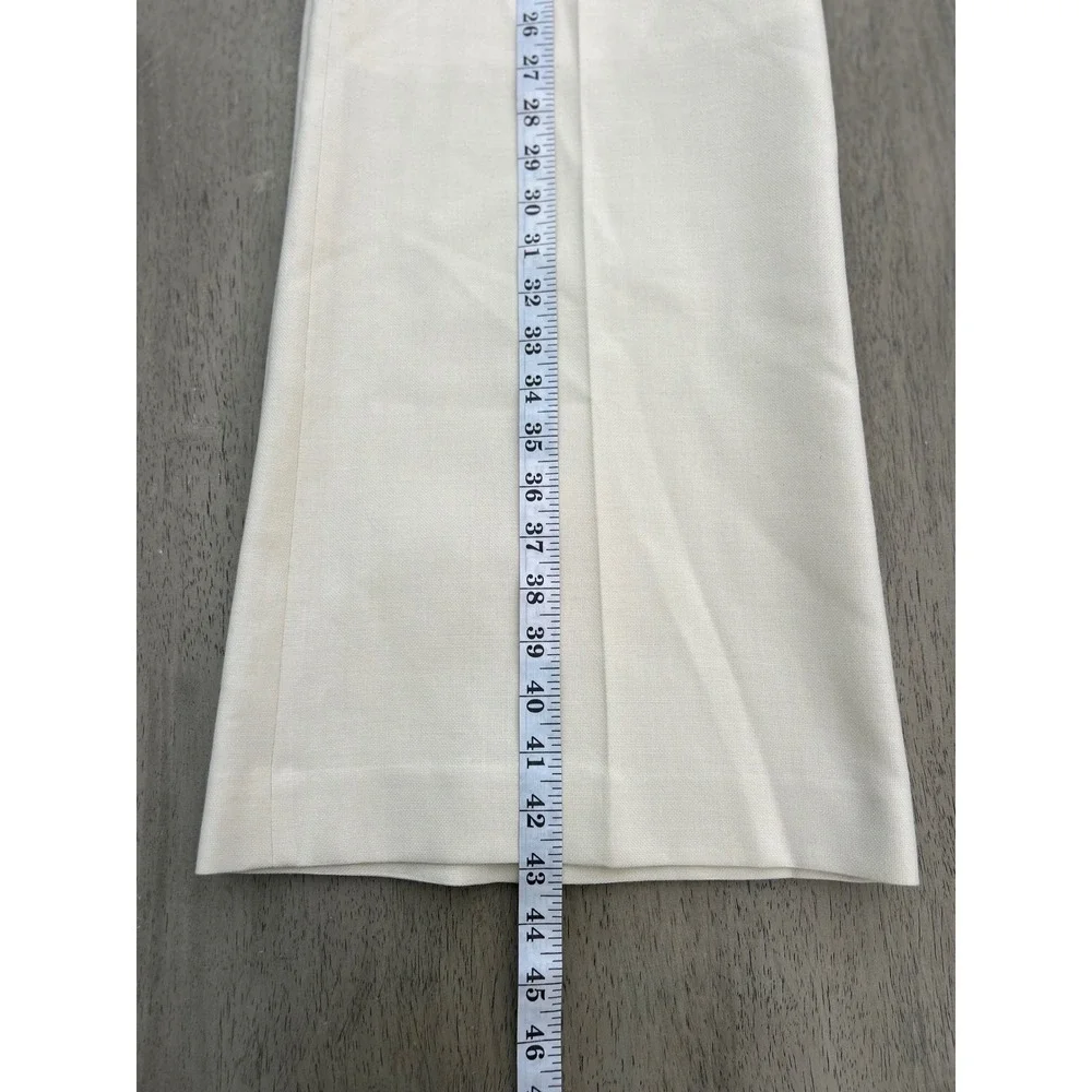 Sandro Paris Cream Off White Wide Leg Tailored Trousers Dress‎ Pants Womens 38